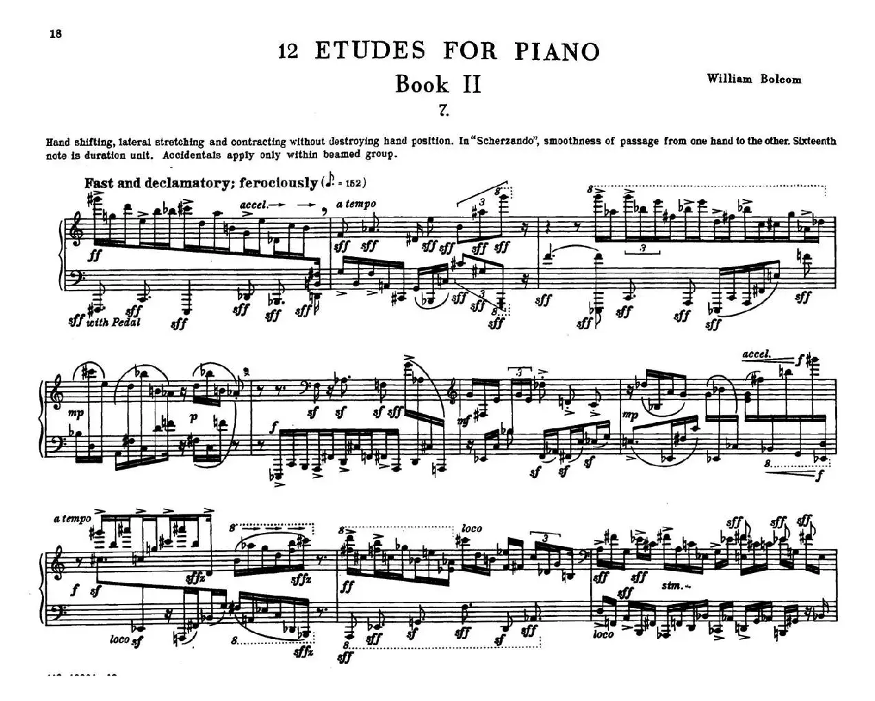 12 Etudes for Piano（博尔科姆12首钢琴练习曲·7）