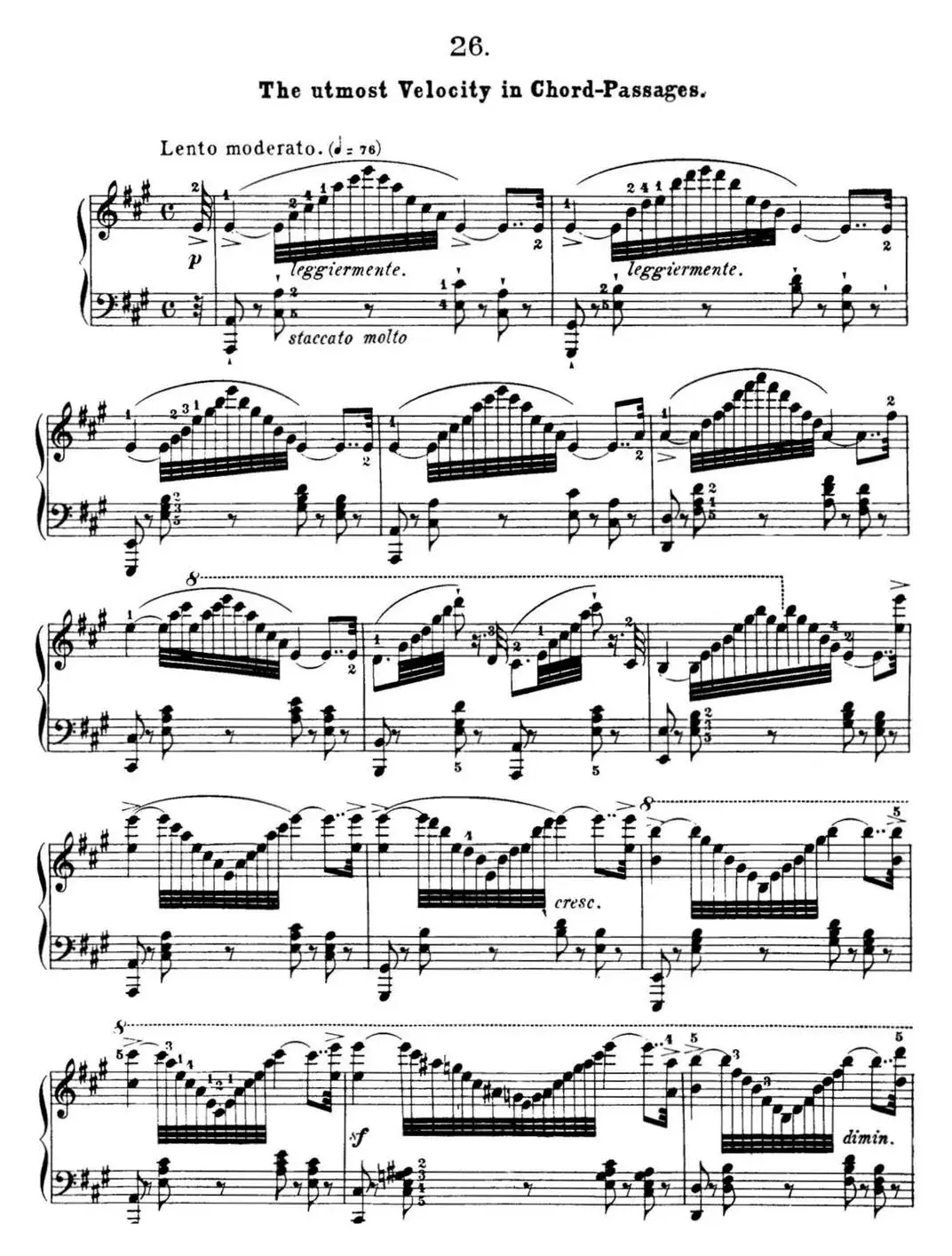 50首车尔尼Op.740钢琴手指灵巧技术练习曲（NO.26）