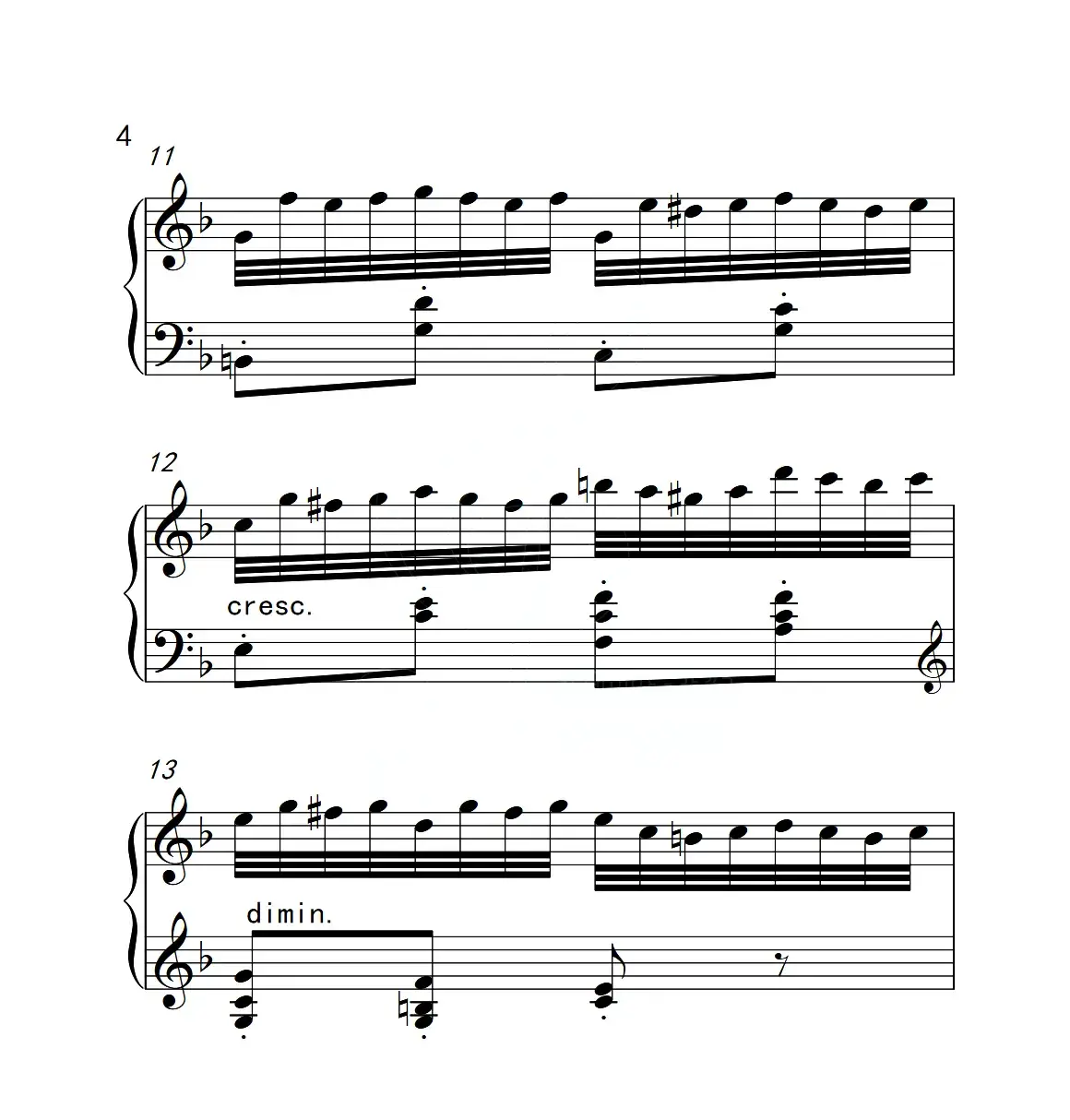 第六级B组 练习曲（中国音乐学院钢琴考级作品1~6级）