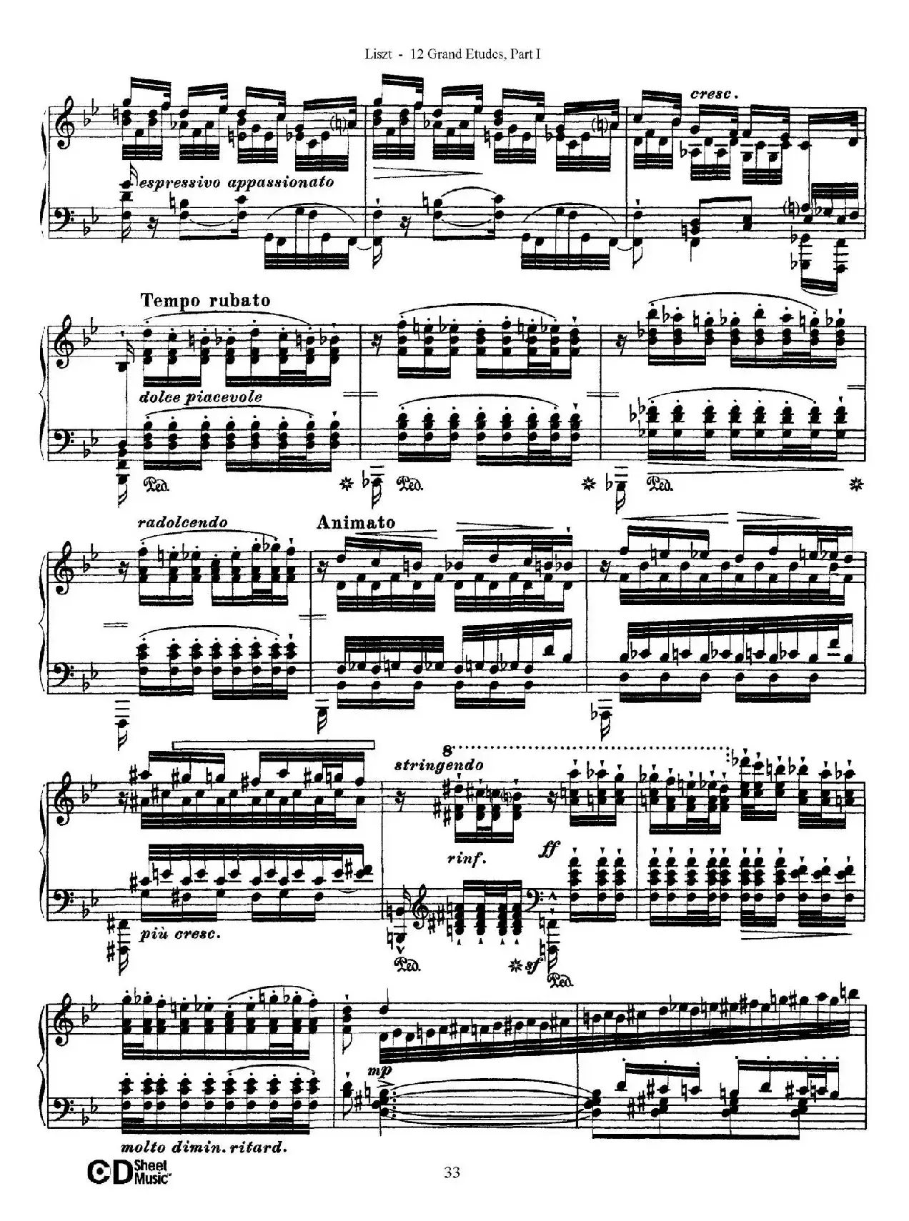 12 Grand Etudes S.137（12首华丽的练习曲·5）