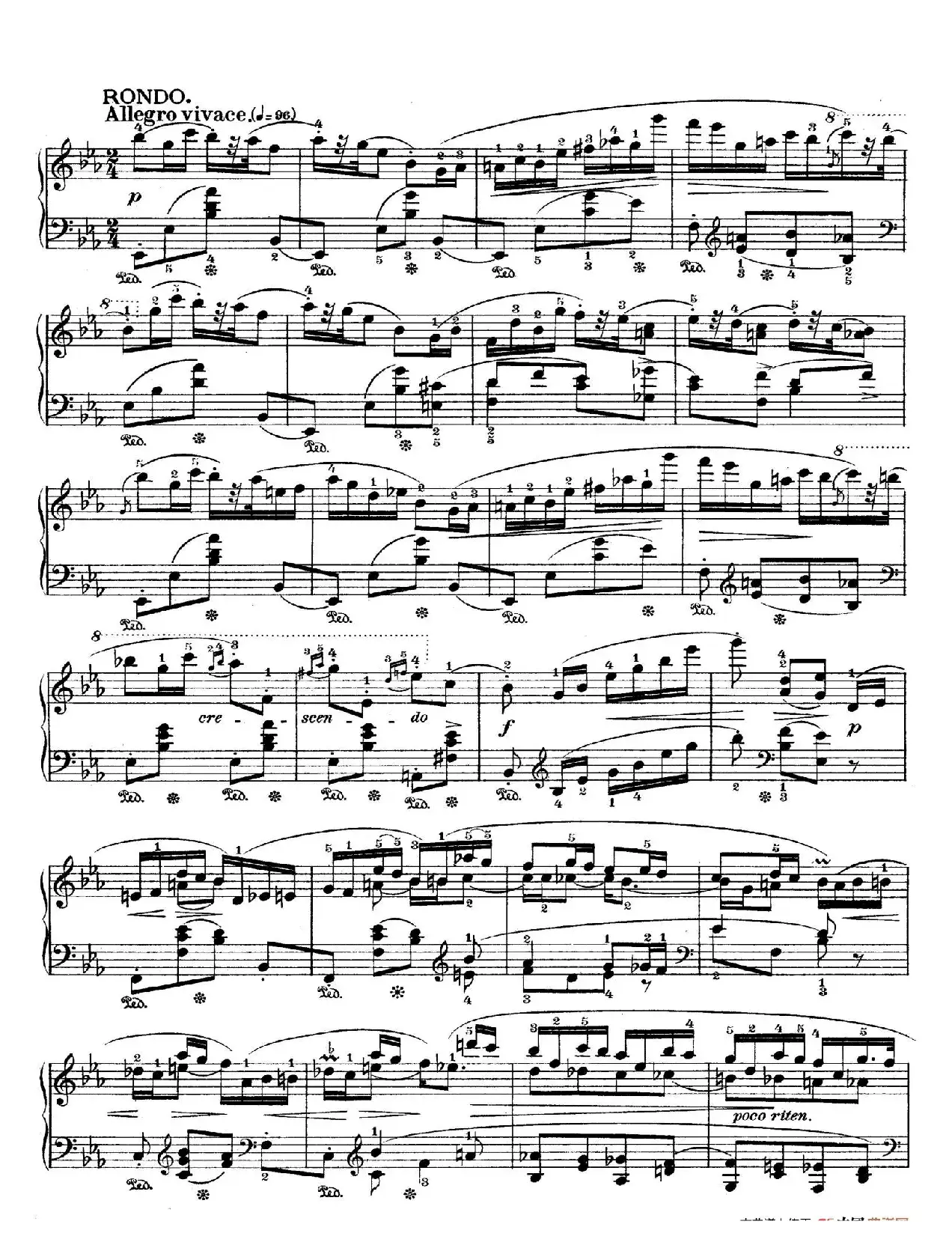 Rondo in E flat Major Op.16（降E大调回旋曲）