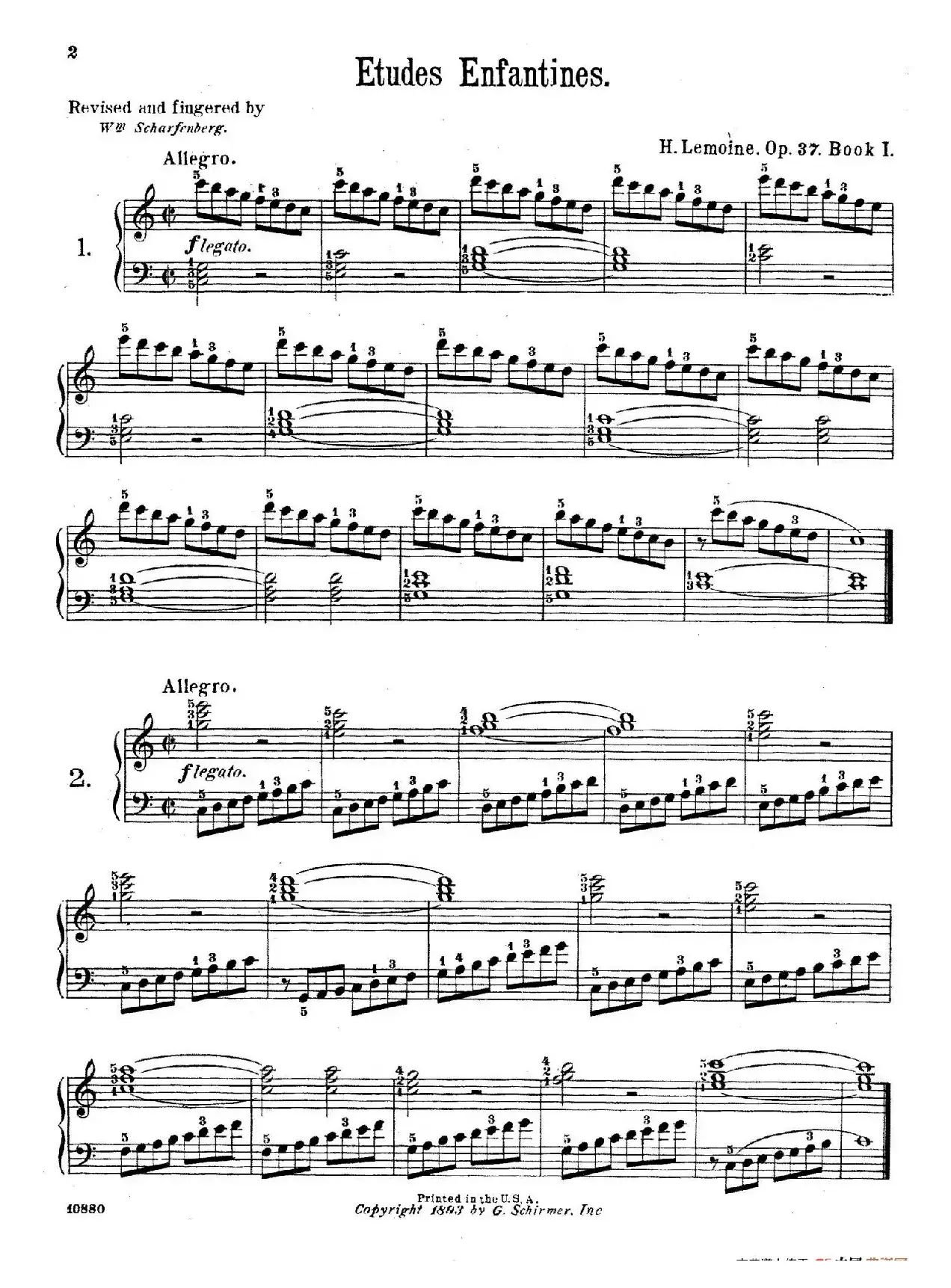 Etudes Enfantines Op.37（儿童钢琴练习曲 第1——6首）