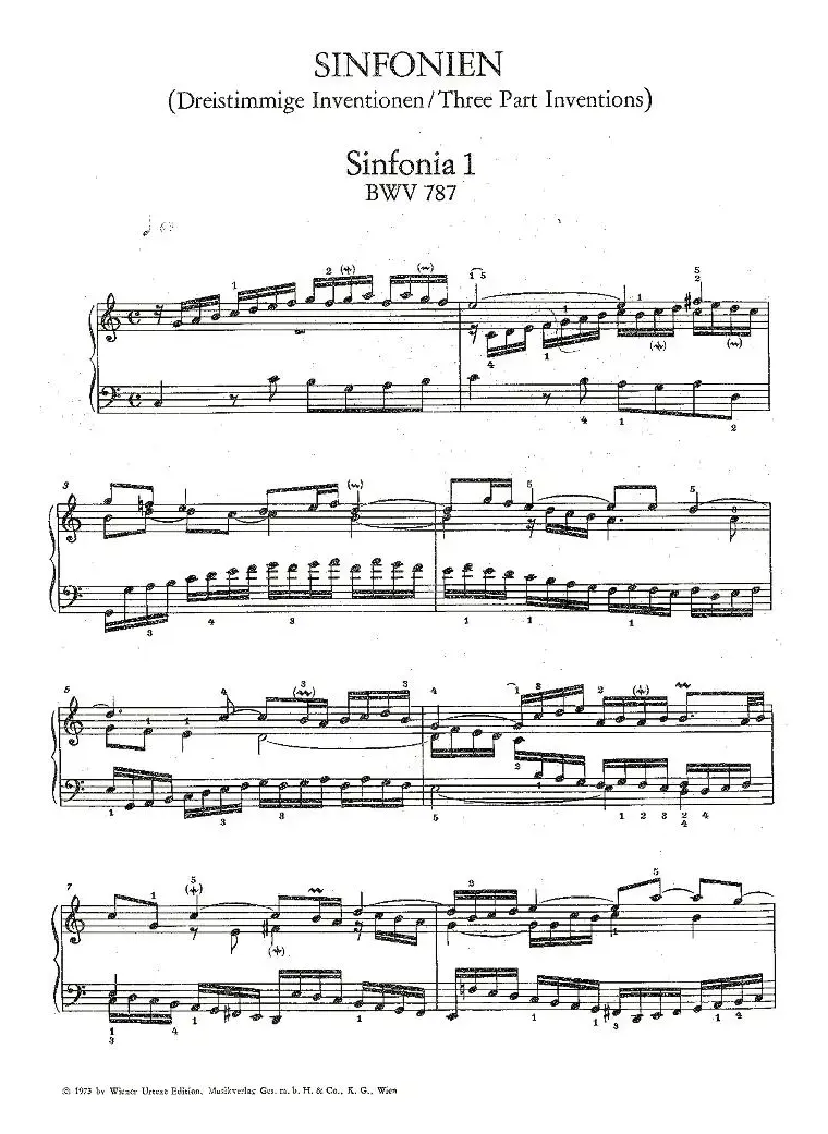 Sinfonia 1 BWV-787