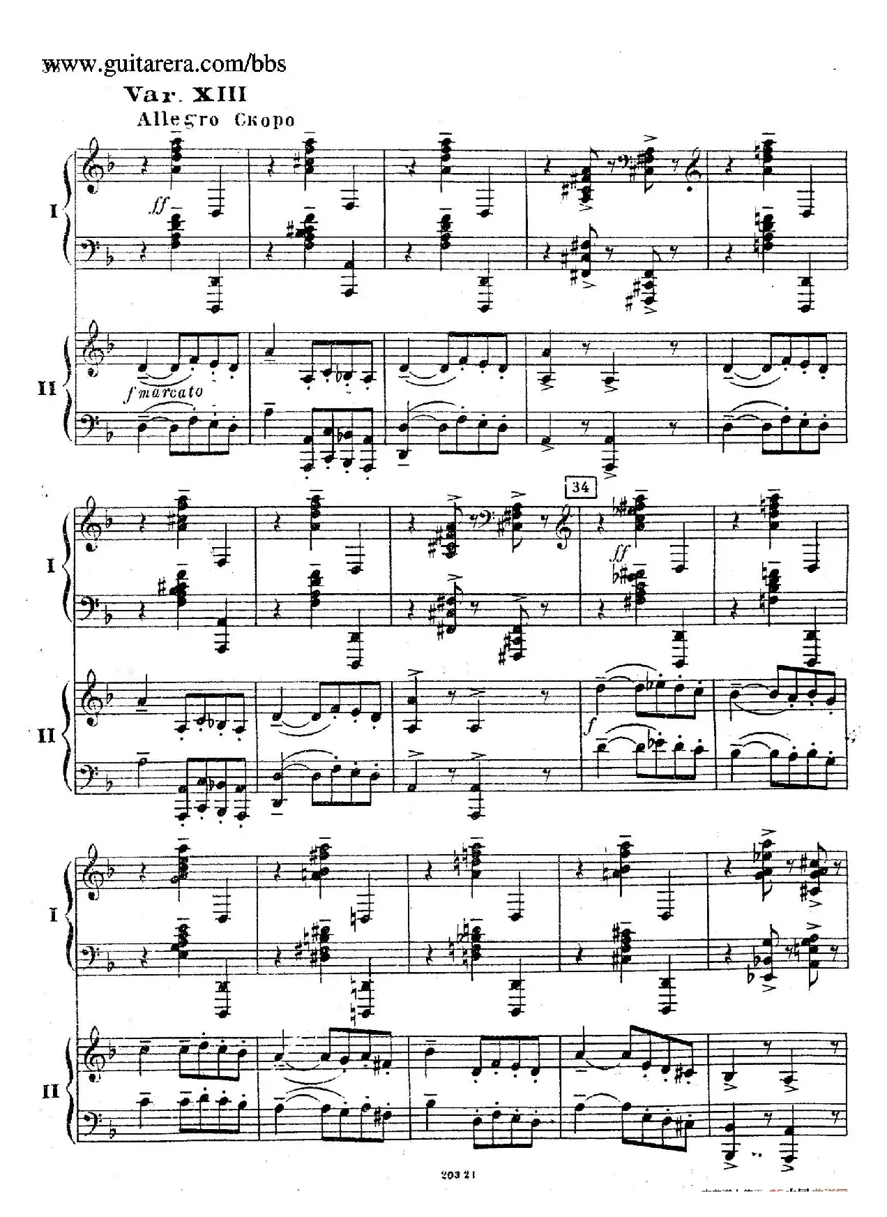 Rhapsody On A Theme Of Paganini Op.43（帕格尼尼主题狂想曲·双钢琴）（P21——40）