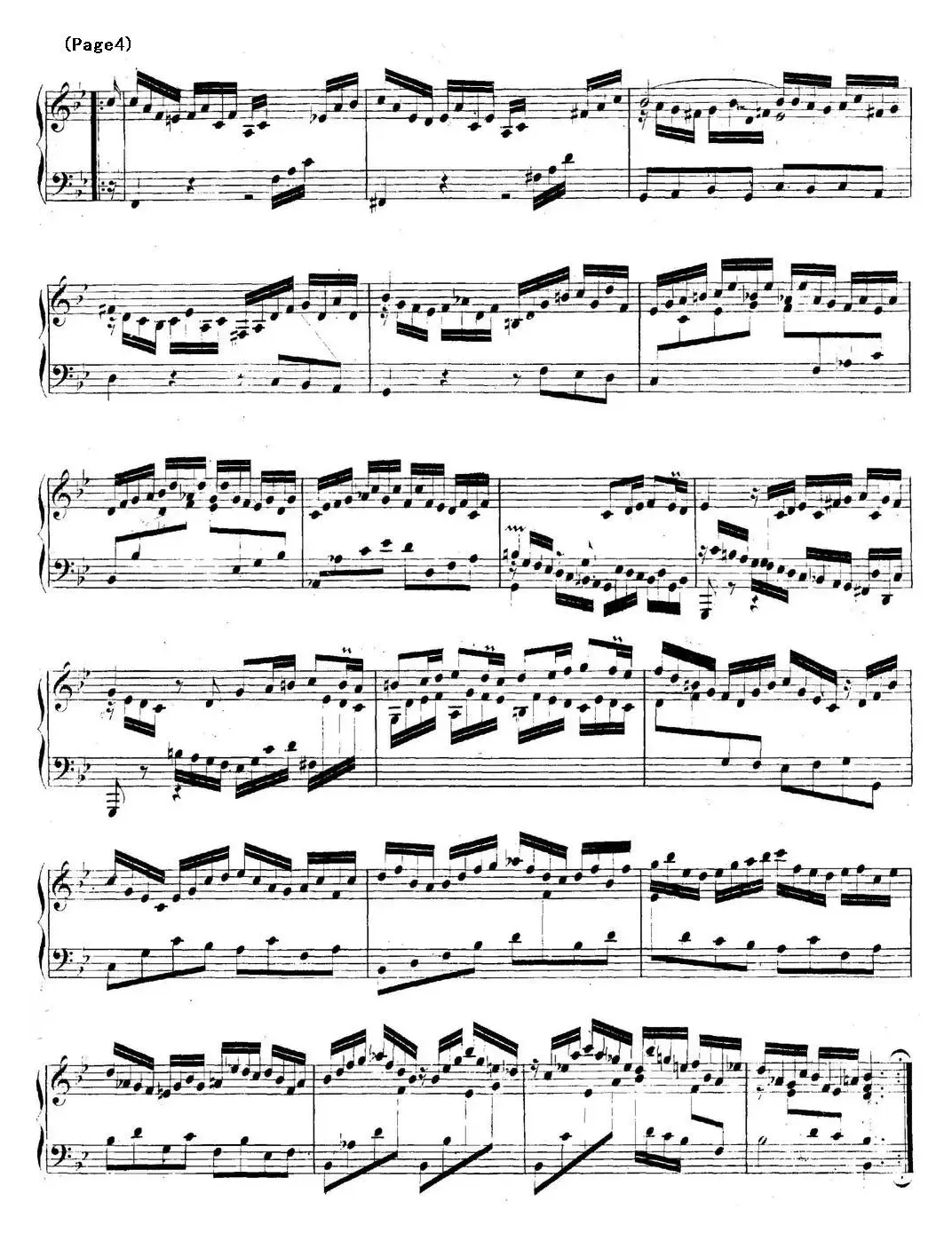 帕蒂塔6首德国组曲（No.1 降B大调 巴赫 Partita B-flat Major BWV825）