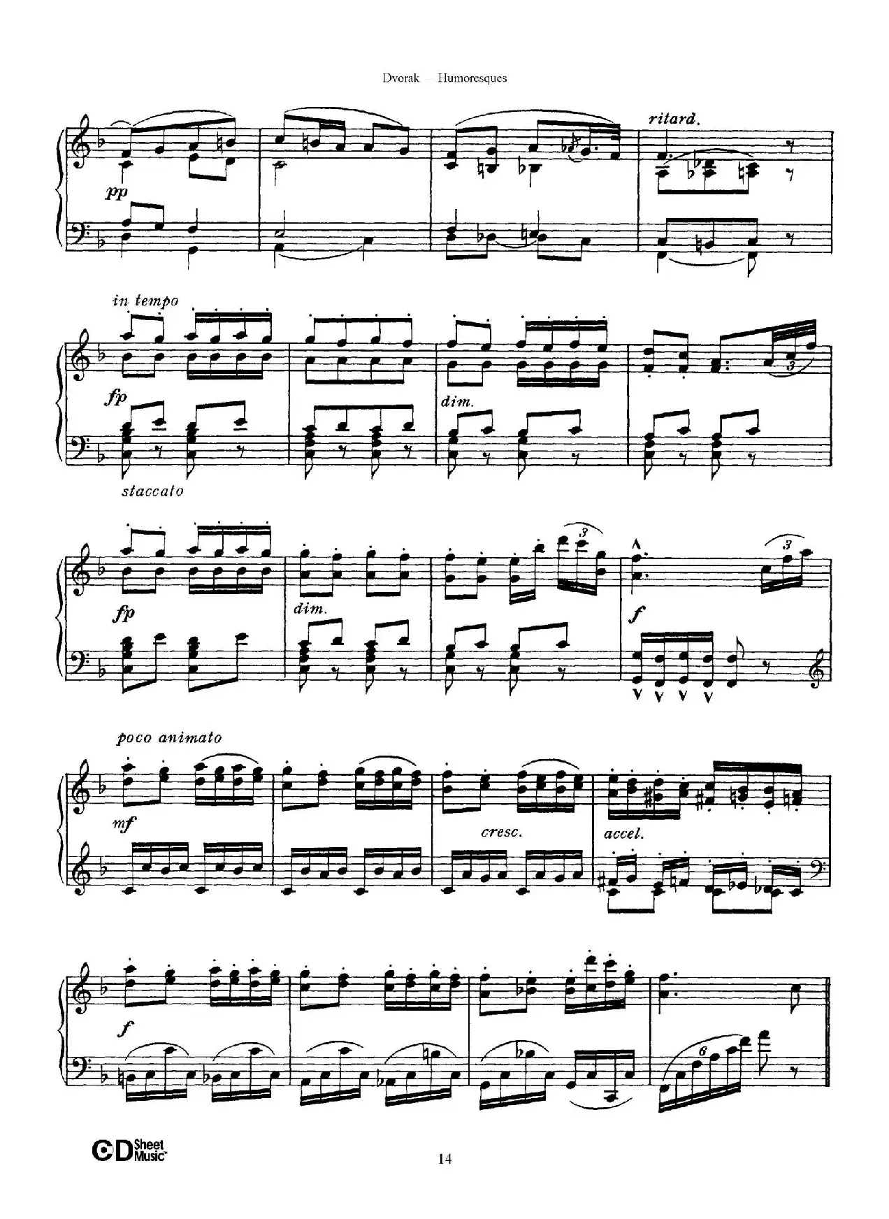 8 Humoresques Op.101（8首幽默曲·4）