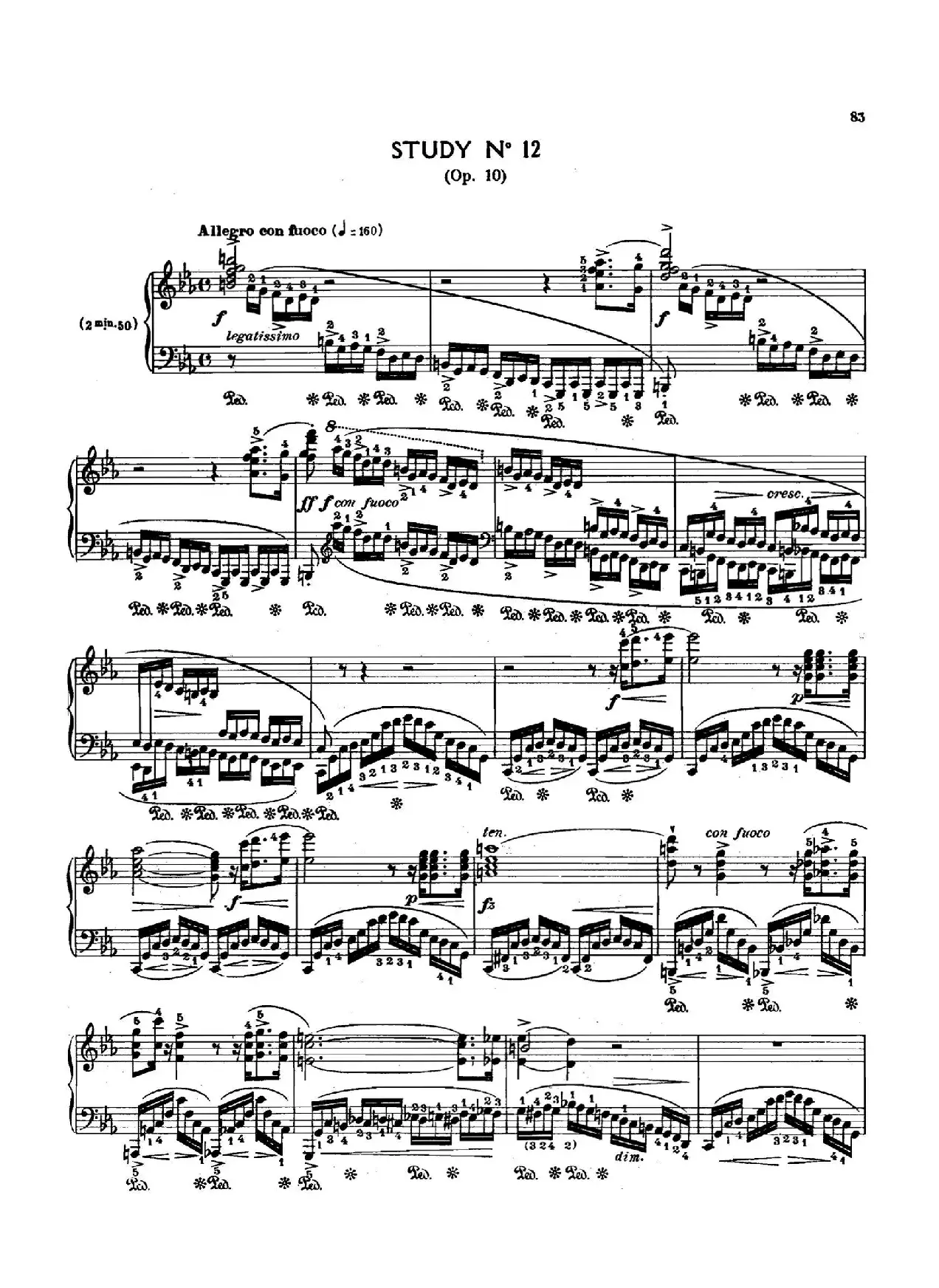 12 Etudes Op.10 柯尔托教学版（12首练习曲·12）