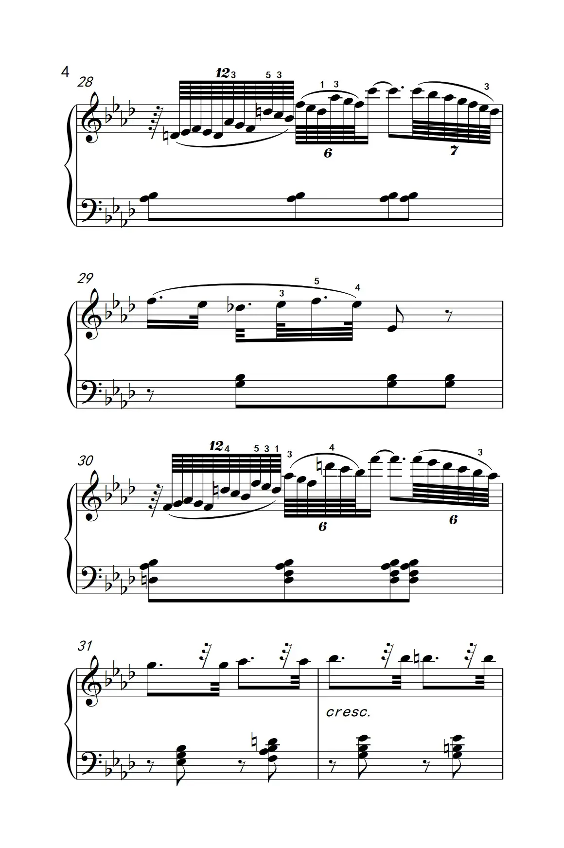 奏鸣曲 Opus 10 Nr.1 第二乐章（贝多芬奏鸣曲集 2）