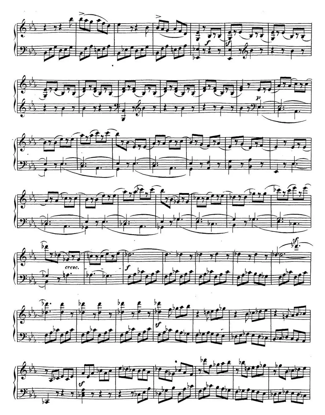 贝多芬钢琴奏鸣曲18 狩猎 降E大调 Op.31 No.3 E-flat major