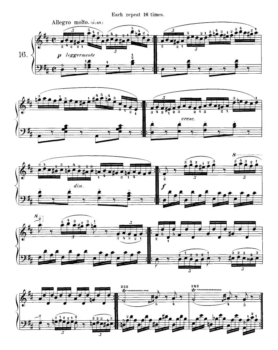 Czerny - 40 Daily Exerci Op.337（16—20）（40首日常训练曲）