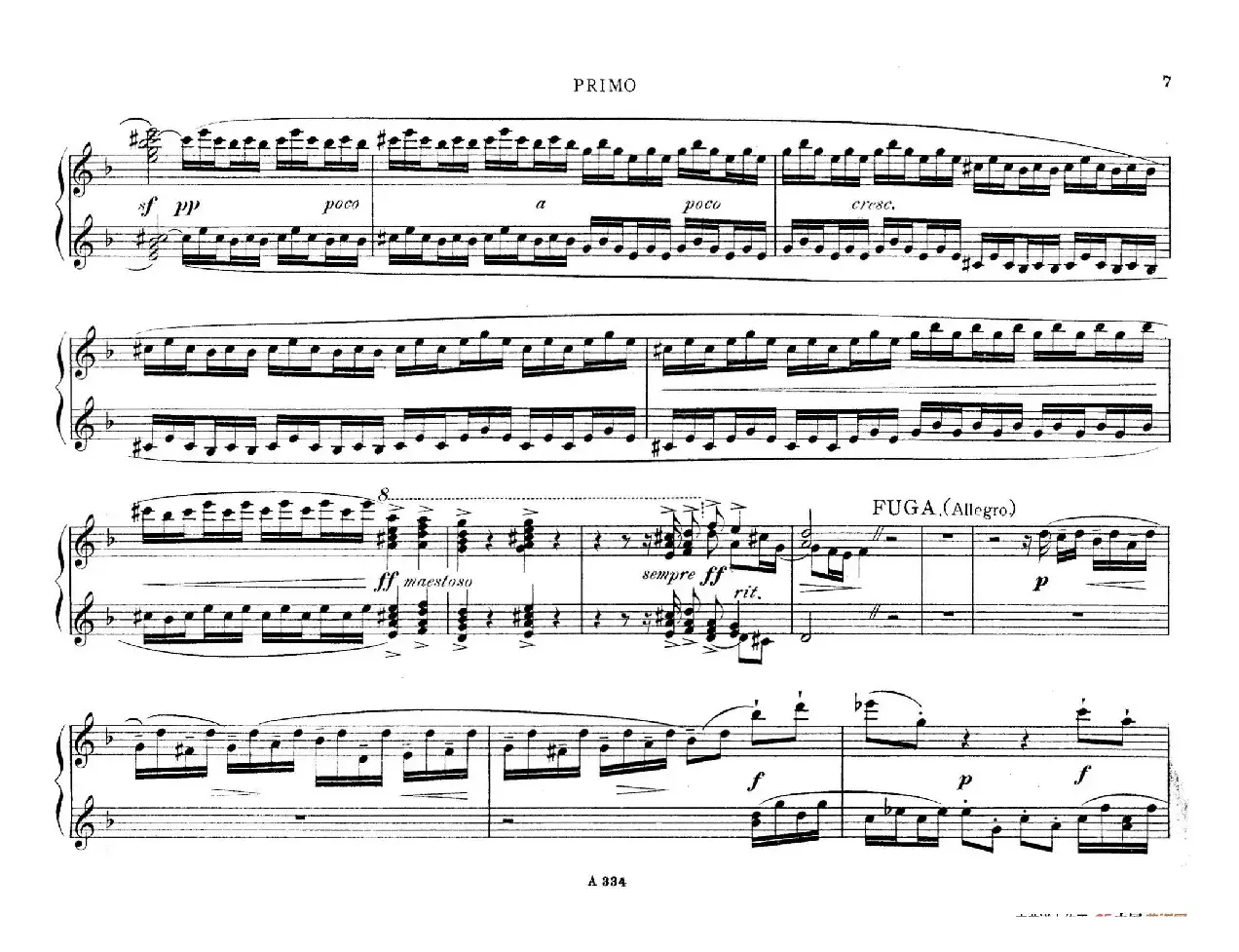 d小调托卡塔与赋格（BWV 565·雷格改编钢琴四手联弹版）