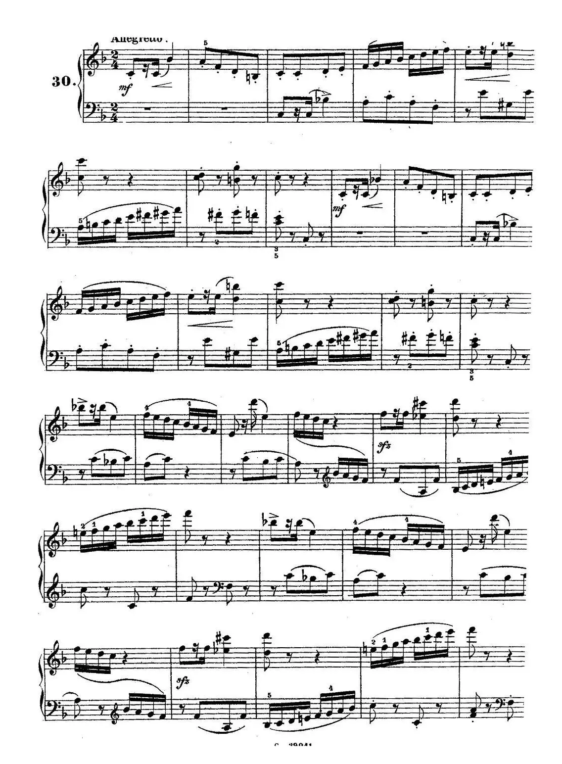 36 Etudes Rhythmiques et Melodiques Op.105（36首节奏与旋律练习曲 26—30）