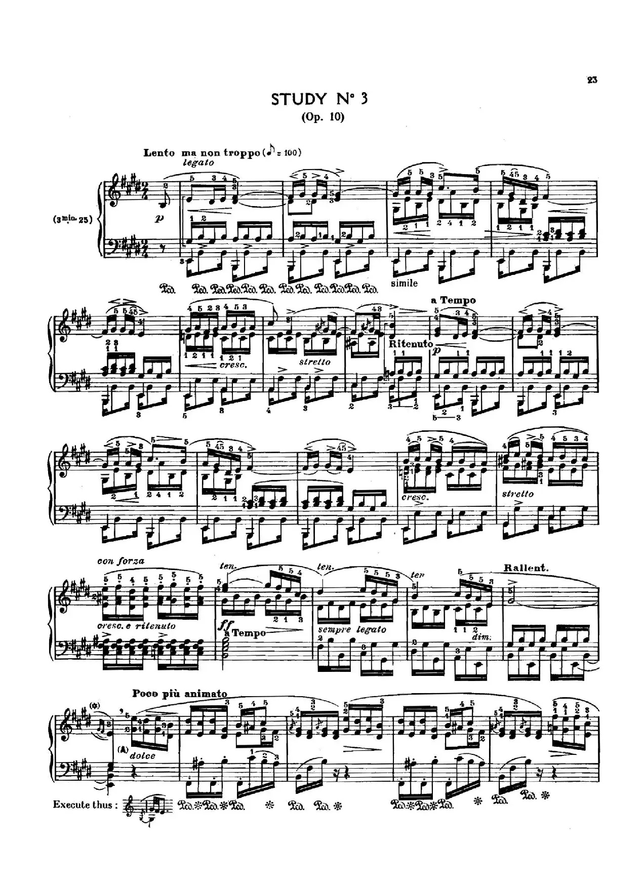 12 Etudes Op.10 柯尔托教学版（12首练习曲·3）