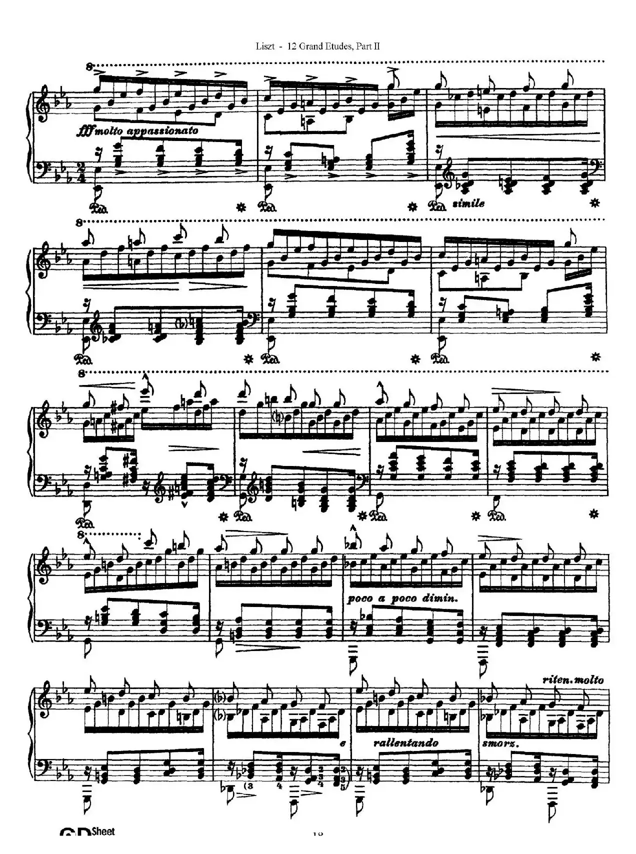 12 Grand Etudes S.137（12首华丽的练习曲·8）