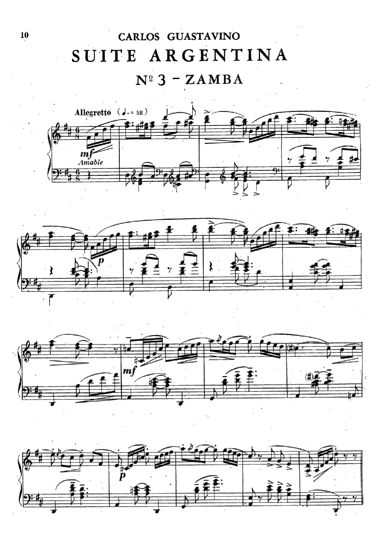 Suite Argentina（阿根廷组曲 No.3）