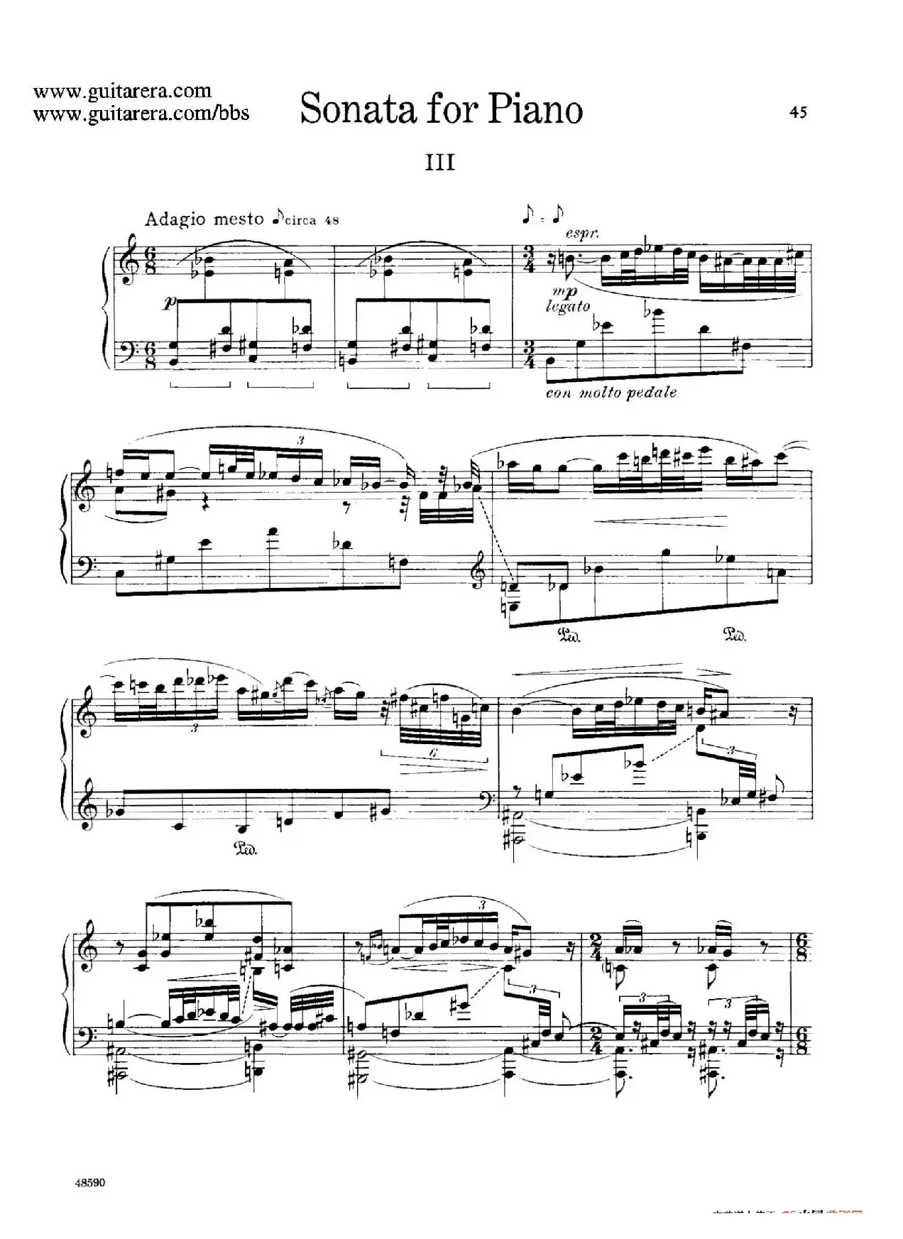 Piano Sonata Op.26（钢琴奏鸣曲·第三乐章）