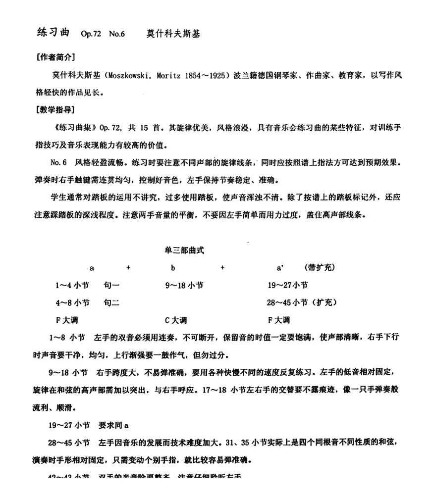 莫什科夫斯基练习曲（Op.72.No.6）