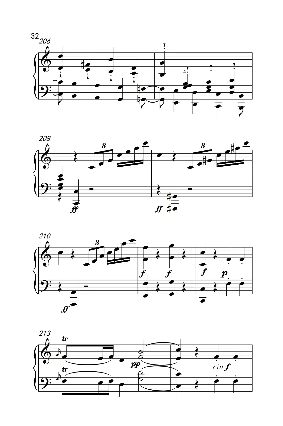 奏鸣曲 Opus 2 Nr.3 第一乐章（贝多芬奏鸣曲集 1）