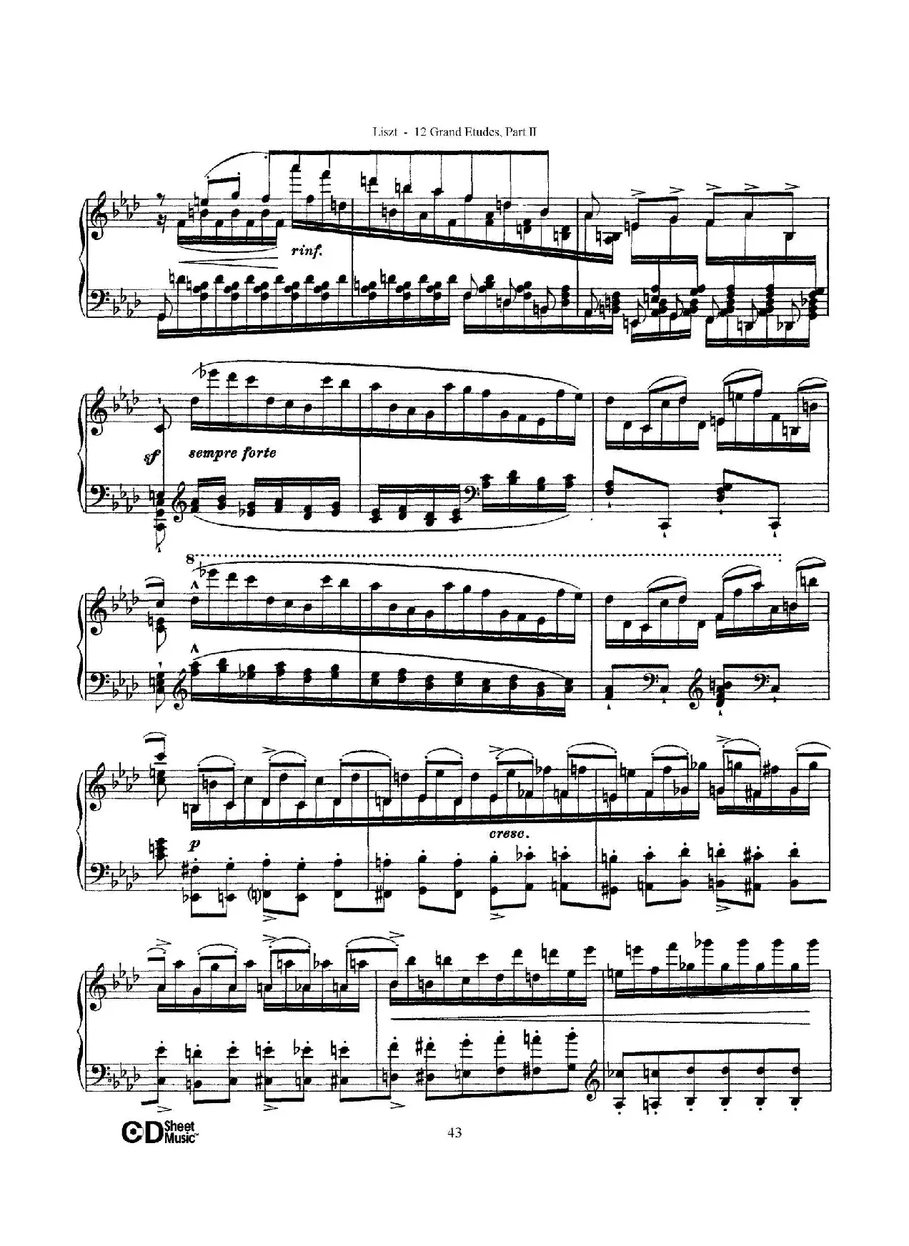 12 Grand Etudes S.137（12首华丽的练习曲·10）