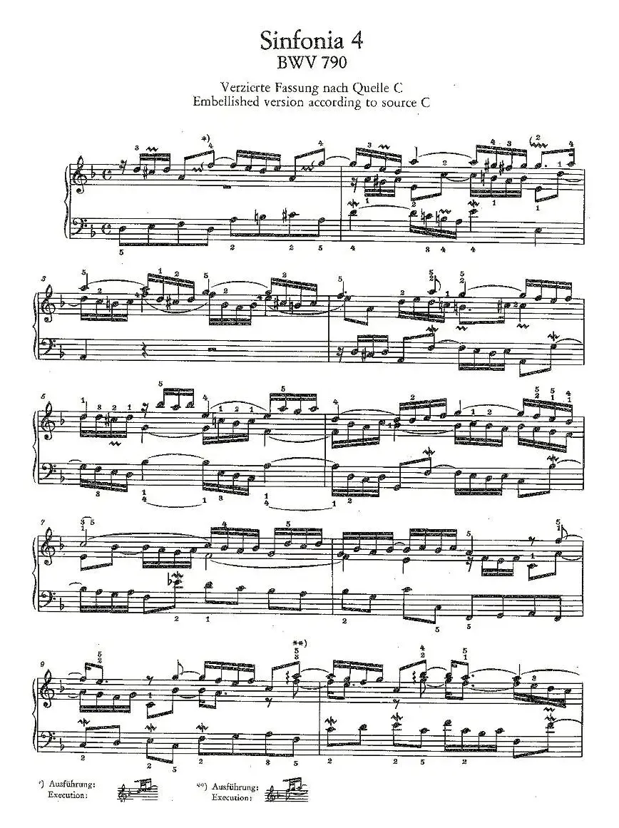 Sinfonia 4 BWV-790