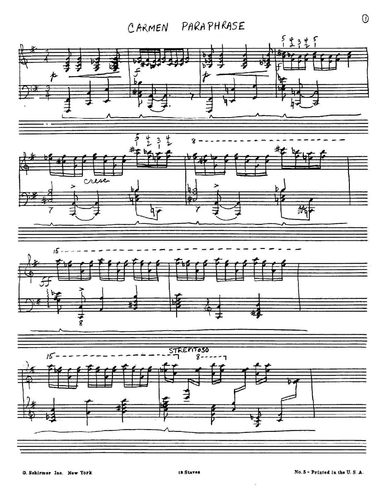 Carmen Variations 12 Pieces（12首卡门主题变奏曲·12）