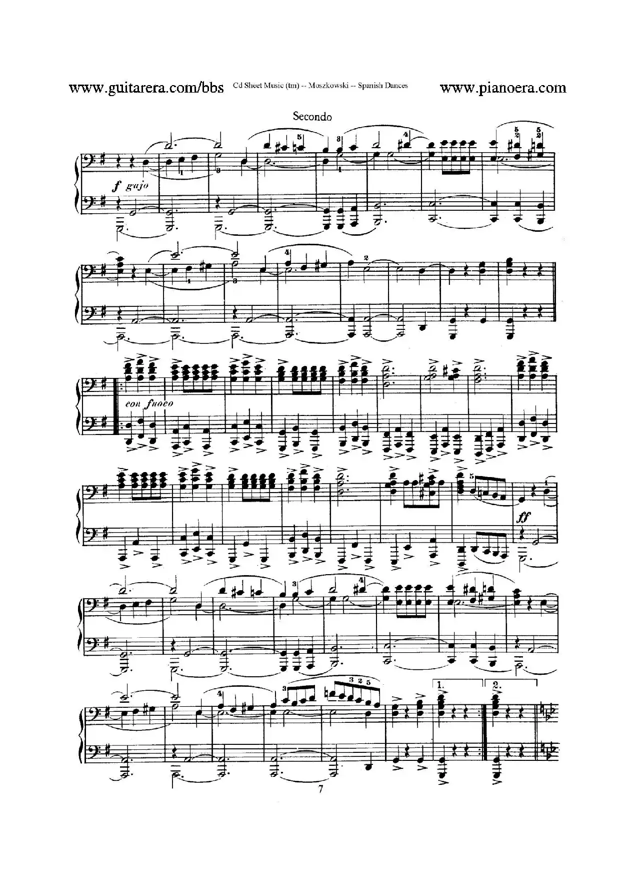 Spanish Dances Op.12（西班牙舞曲·四手联弹版）