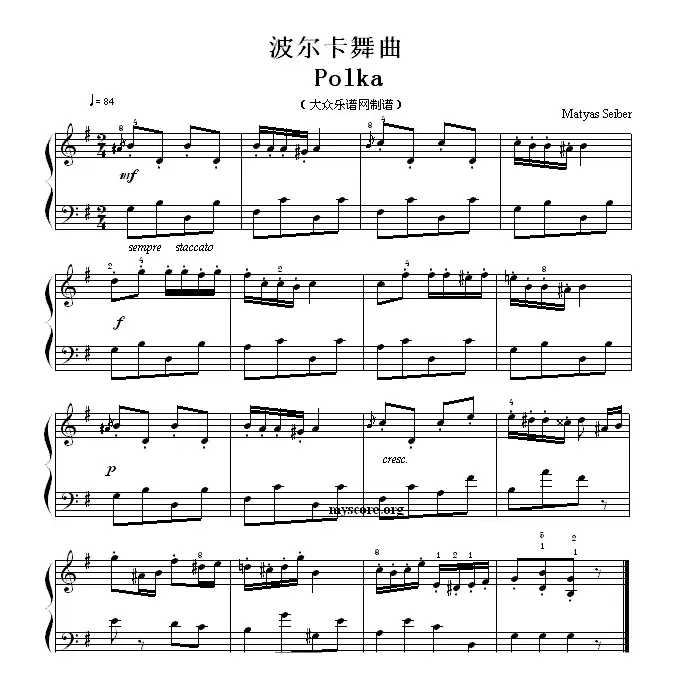 考级初级曲目：波尔卡舞曲