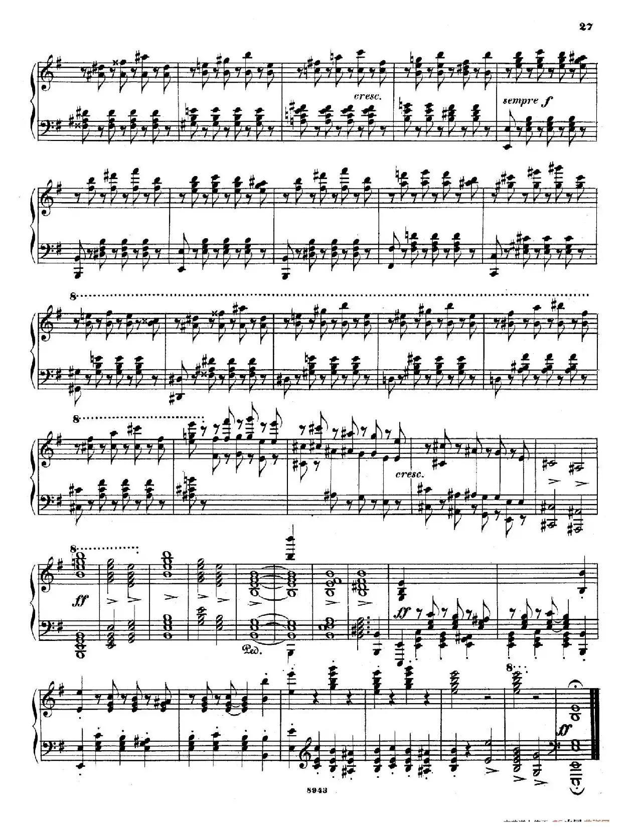 Piano Sonata in e Minor Op.28（e小调钢琴奏鸣曲）