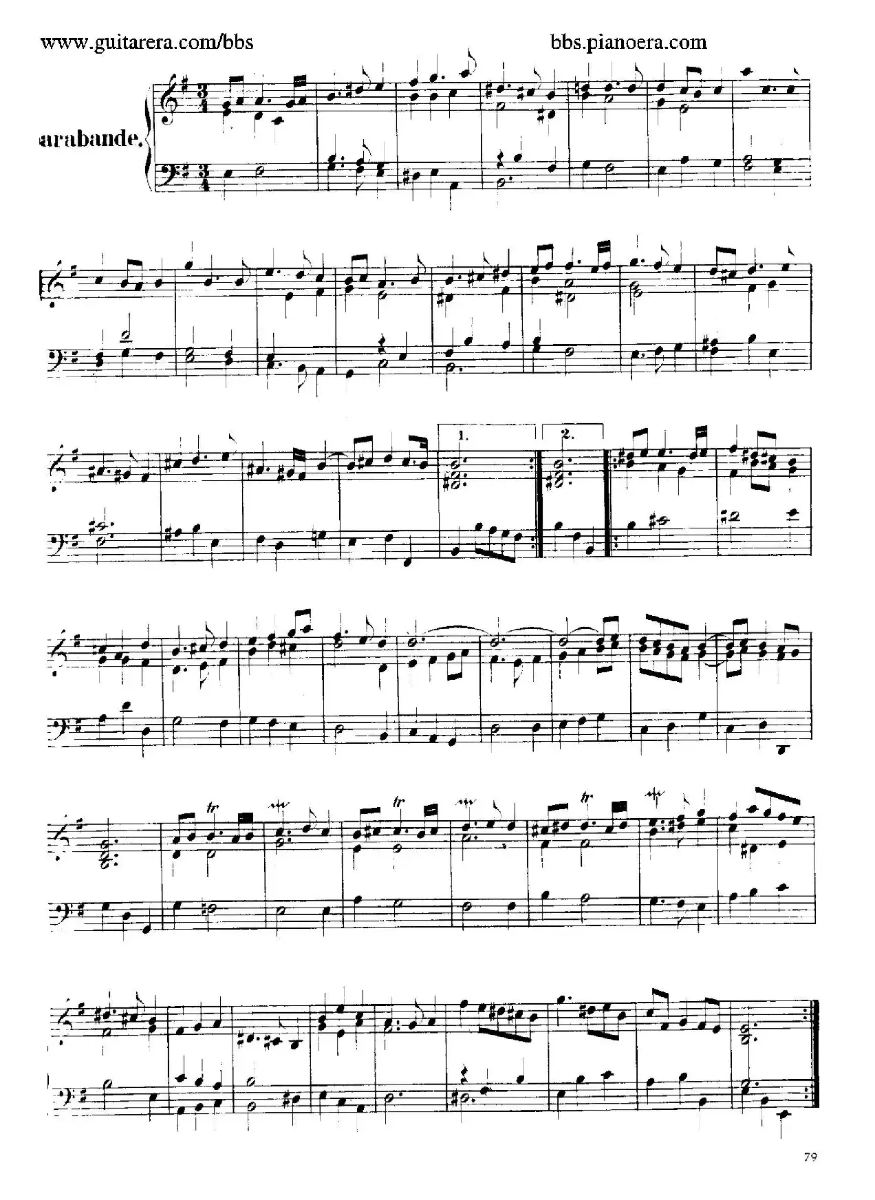 Suite No.4 in e Minor HWV 429（e小调第四组曲）