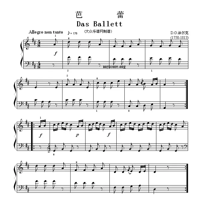 考级初级曲目：芭蕾（Das Ballett）