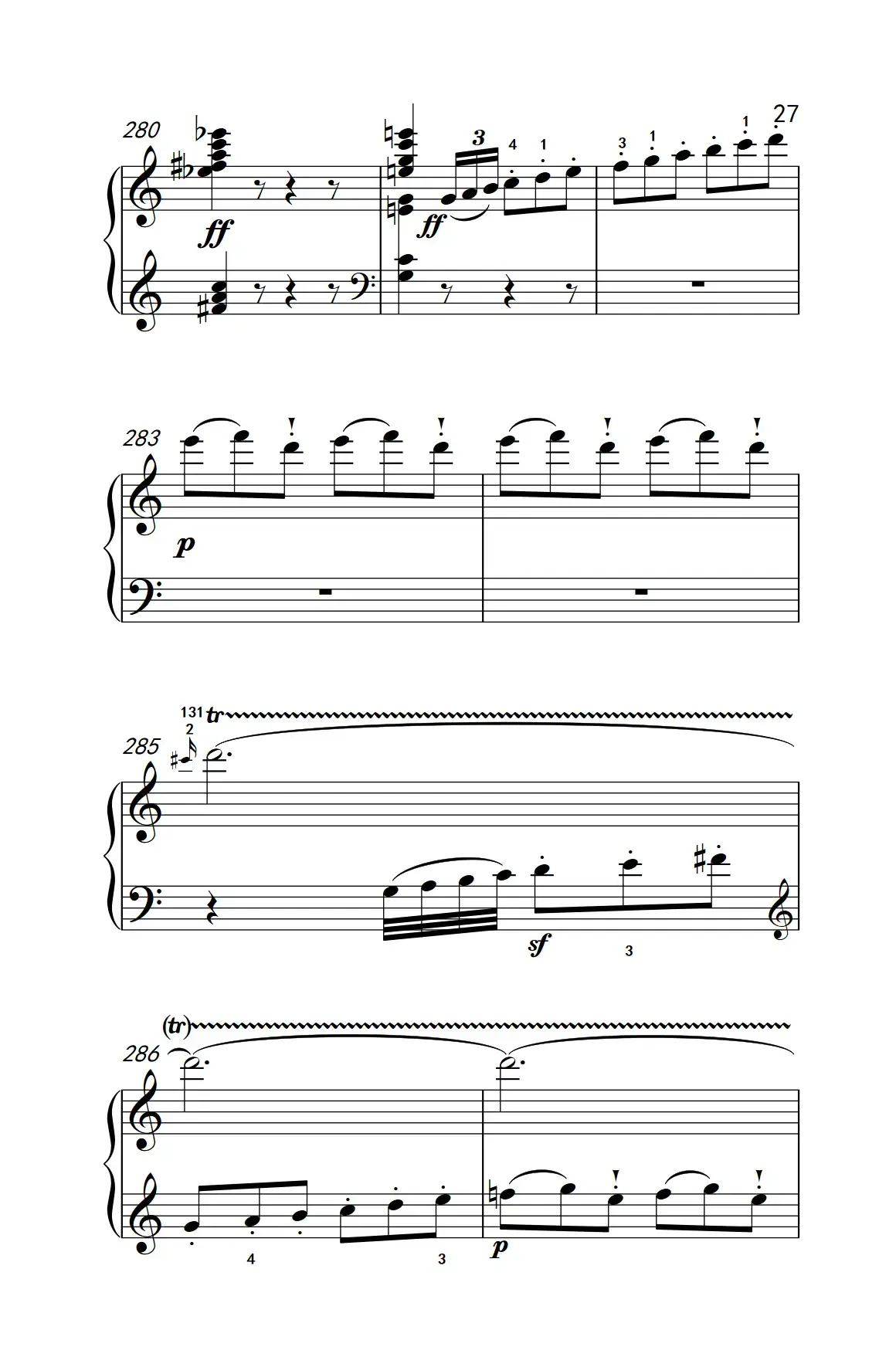 奏鸣曲 Opus 2 Nr.3 第四乐章（贝多芬奏鸣曲集 1）