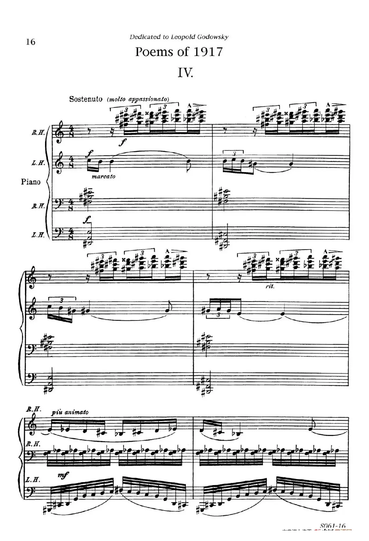 Poems of 1917 Op.41（1917之诗   4. 被侵略者的愤怒）