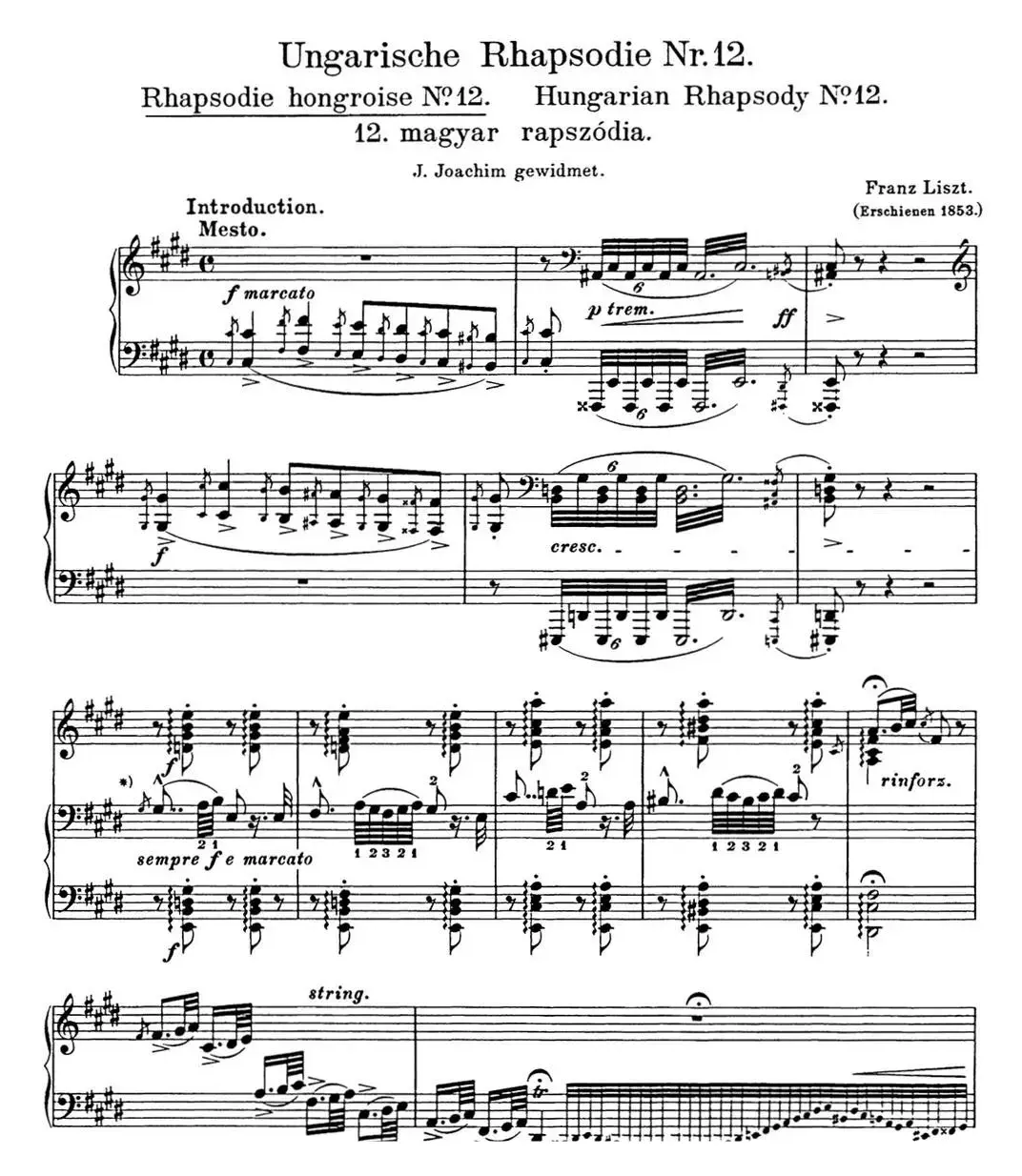 李斯特 匈牙利狂想曲CD Hungarian Rhapsodies S.244 No.12