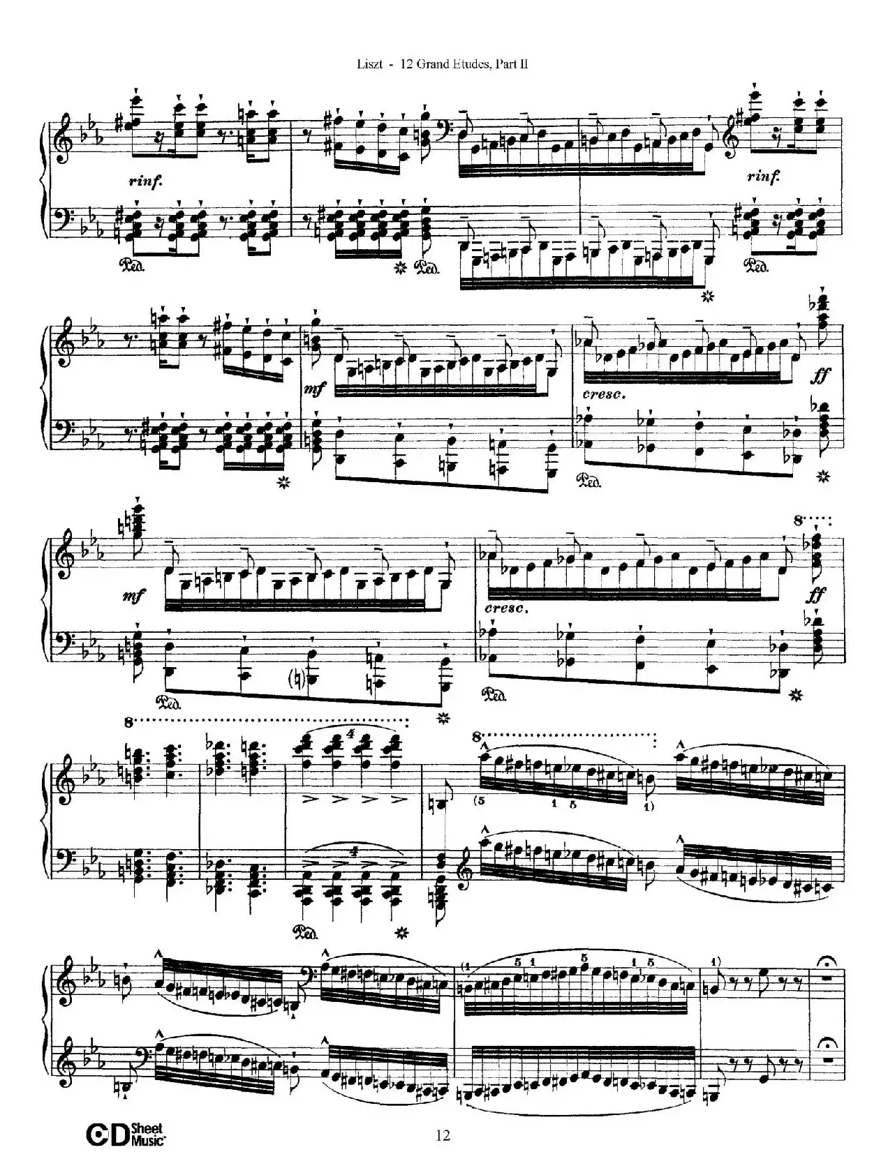 12 Grand Etudes S.137（12首华丽的练习曲·8）