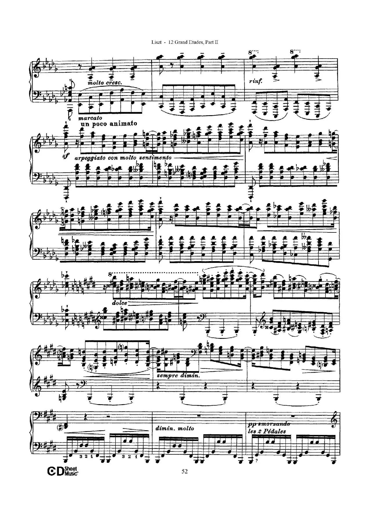 12 Grand Etudes S.137（12首华丽的练习曲·11）