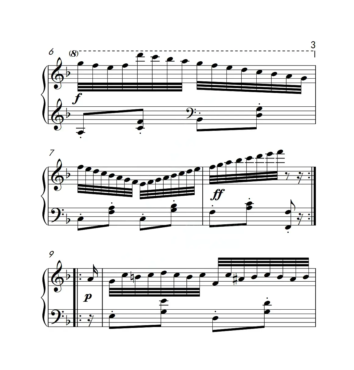 第六级B组 练习曲（中国音乐学院钢琴考级作品1~6级）