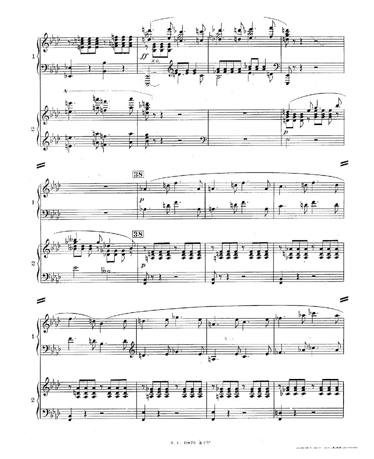 Concerto for 2 Pianos in d Minor（d小调双钢琴协奏曲· 第二乐章）