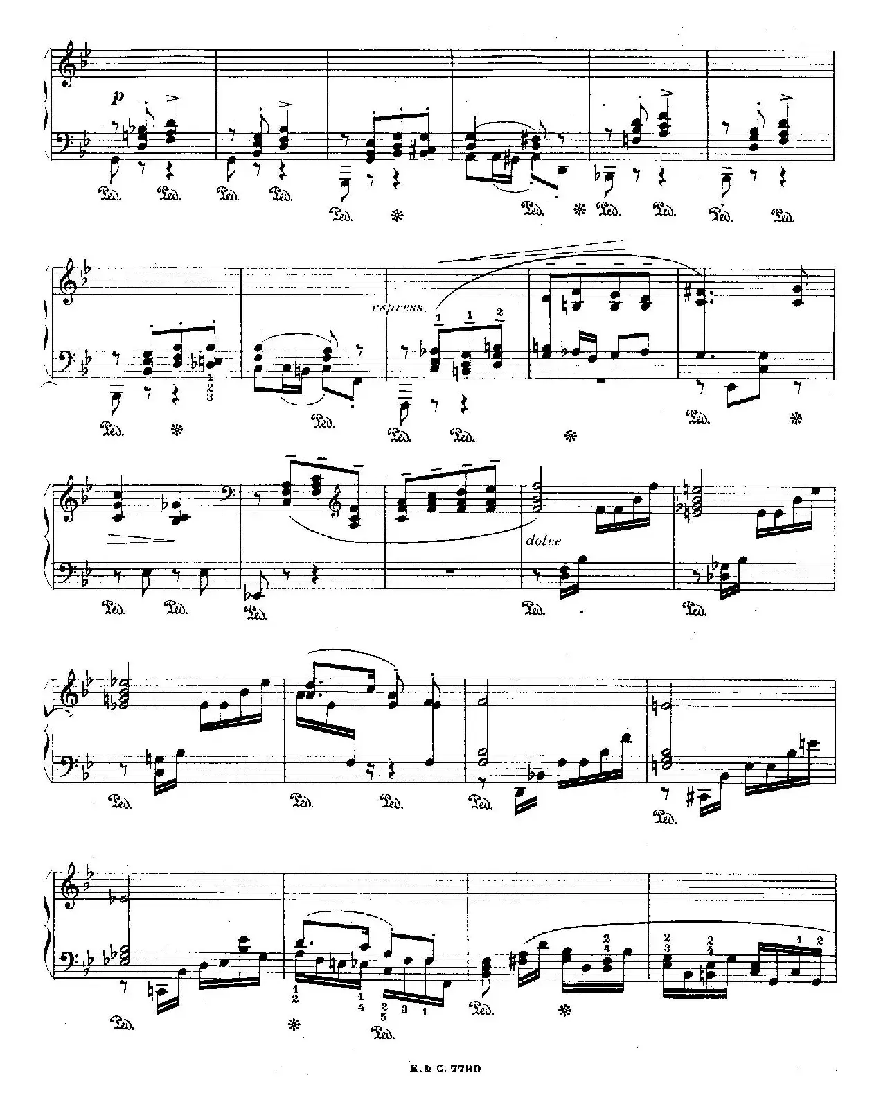 12 Etudes For The Left Hand Op.92 No.7（12首为左手而作的钢琴练习曲）