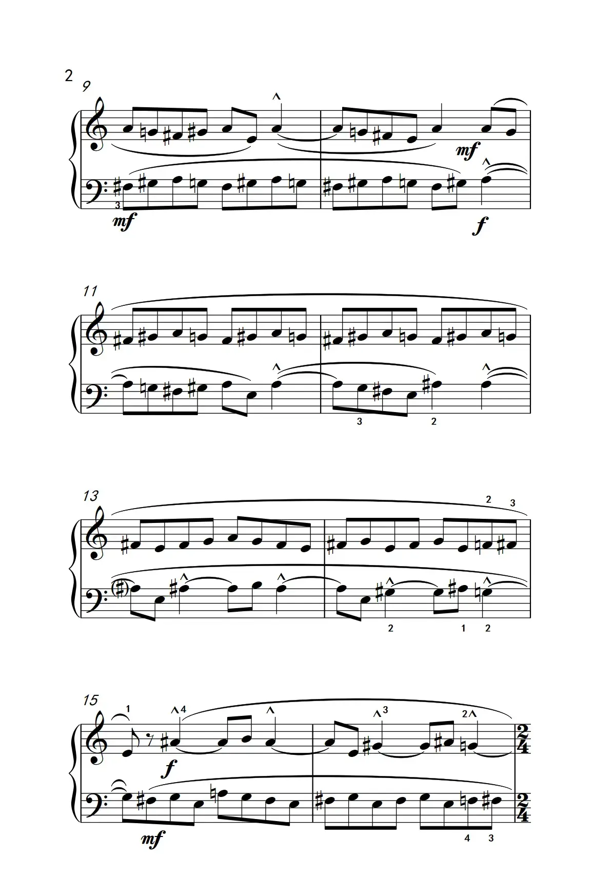 半音阶创意曲（二）（巴托克 小宇宙 钢琴教程 3）