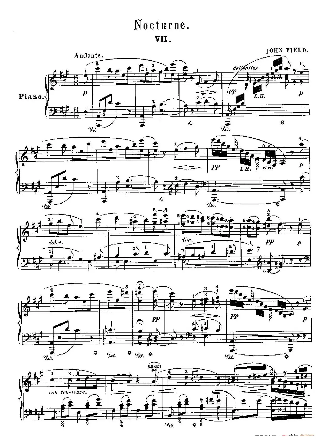 Nocturne No.7 in A Major （A大调第七号夜曲）