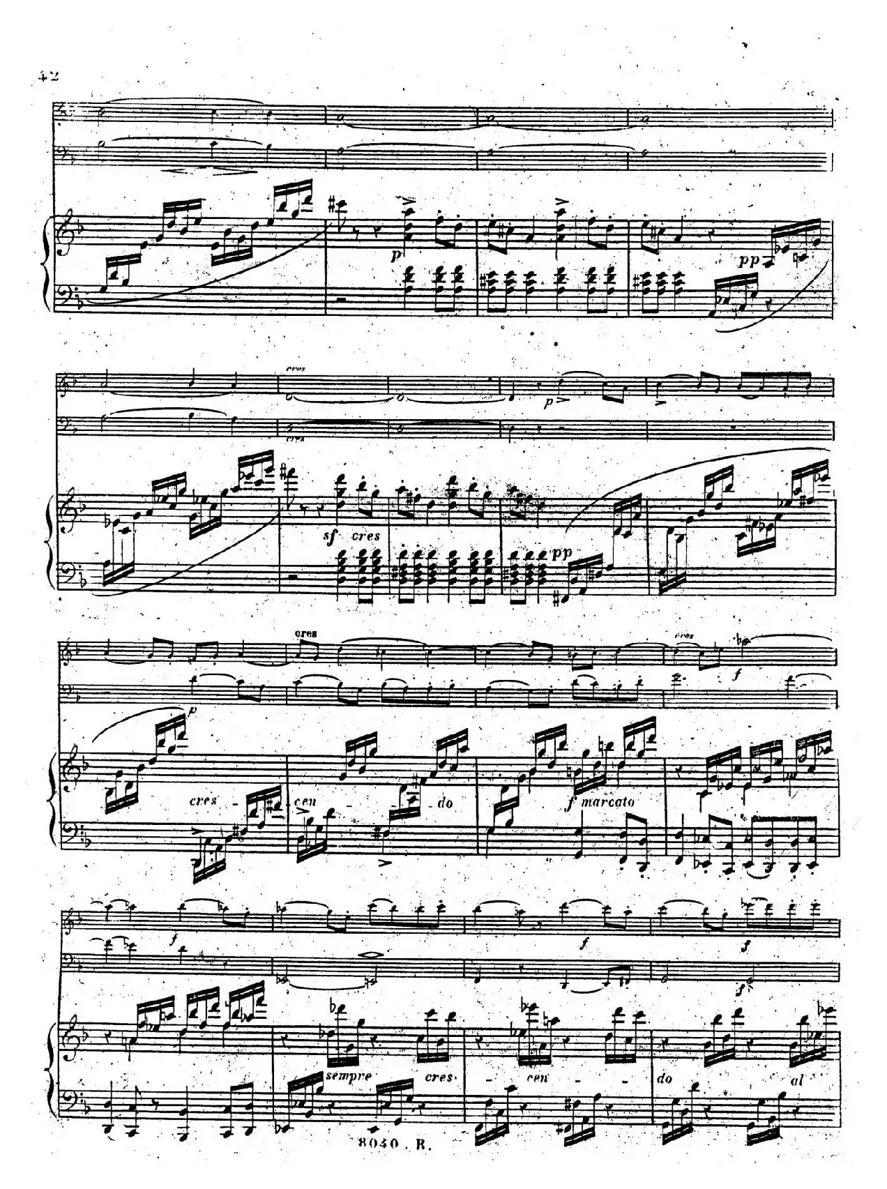 Piano Trio No.1 in d Minor Op.49（d小调第一钢琴三重奏·第四乐章）