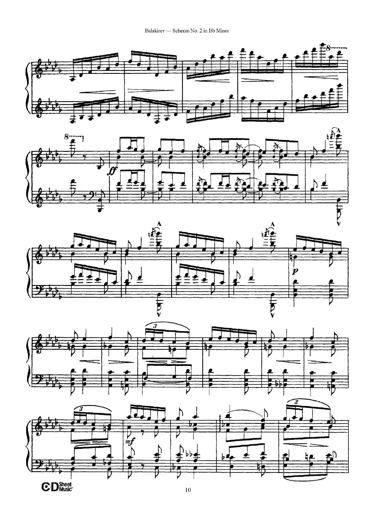 Scherzo No.2 in B-flat Minor（降b小调第二谐谑曲）