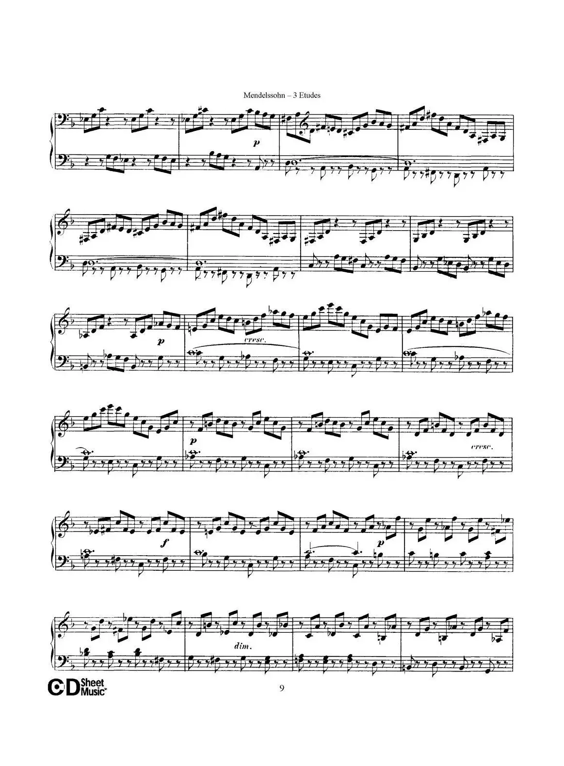 3 Etudes Op.104b（3首练习曲·2）