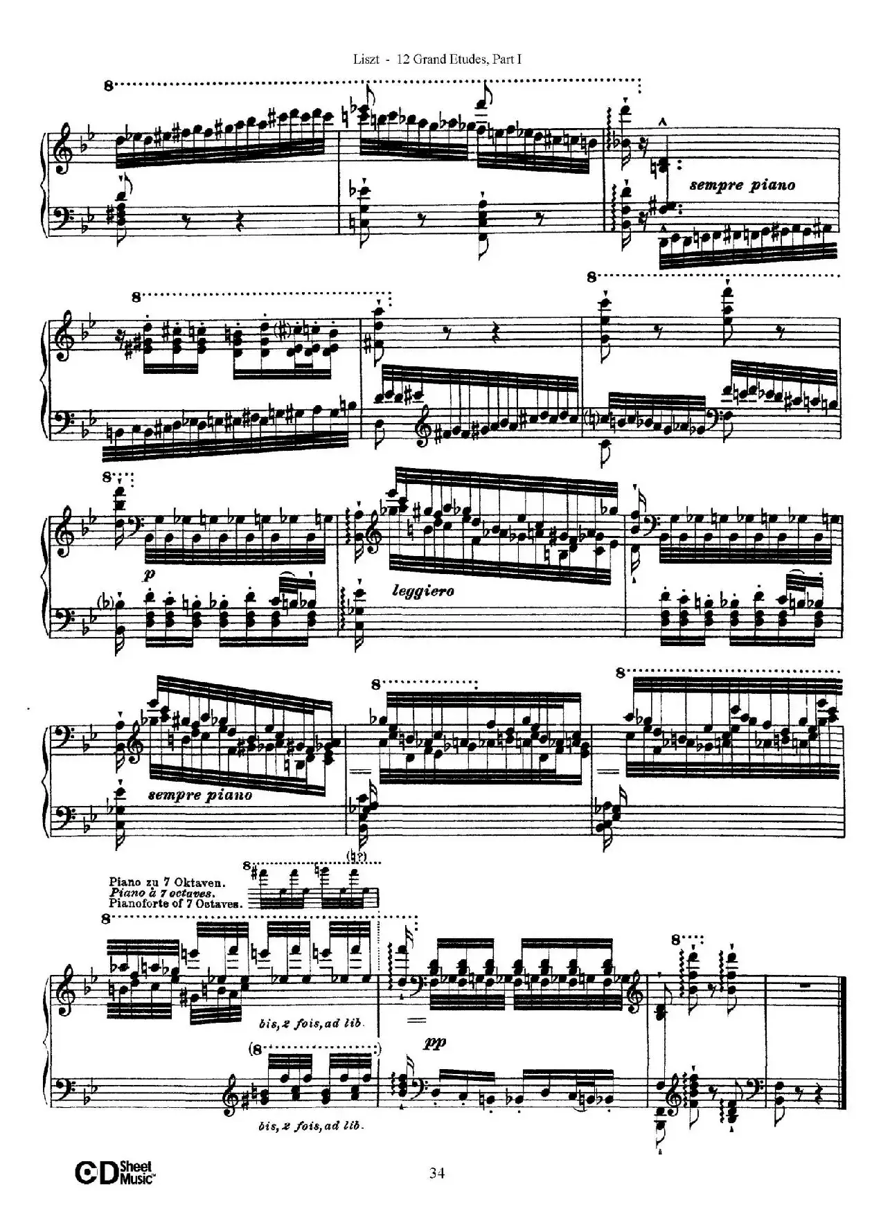 12 Grand Etudes S.137（12首华丽的练习曲·5）