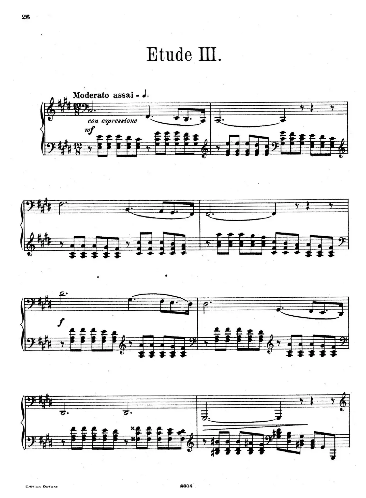 Six Etudes Op.23（6首练习曲·Ⅲ）