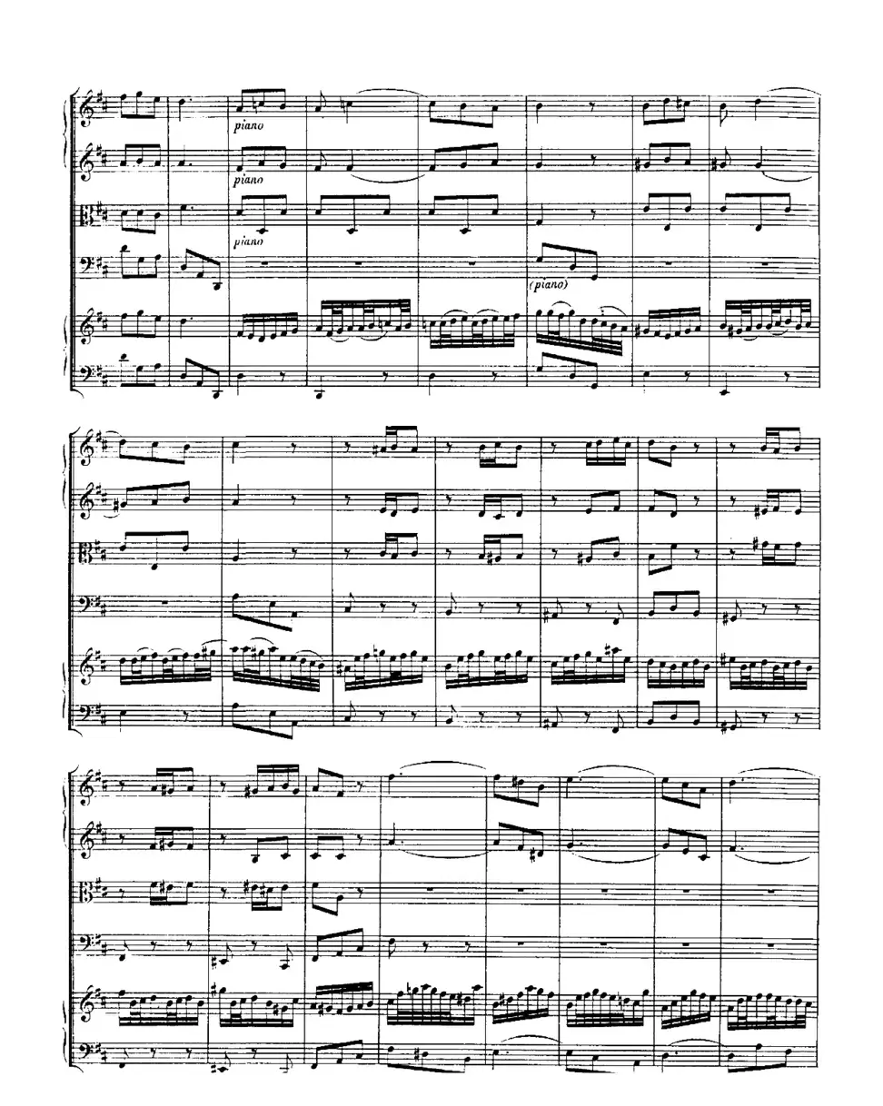 Harpsichd Concerto in D Maj BWV 1054（D大调第三号古钢琴协奏曲·总谱）