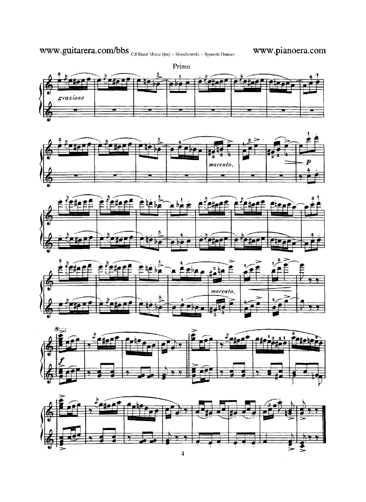 Spanish Dances Op.12（西班牙舞曲·四手联弹版）