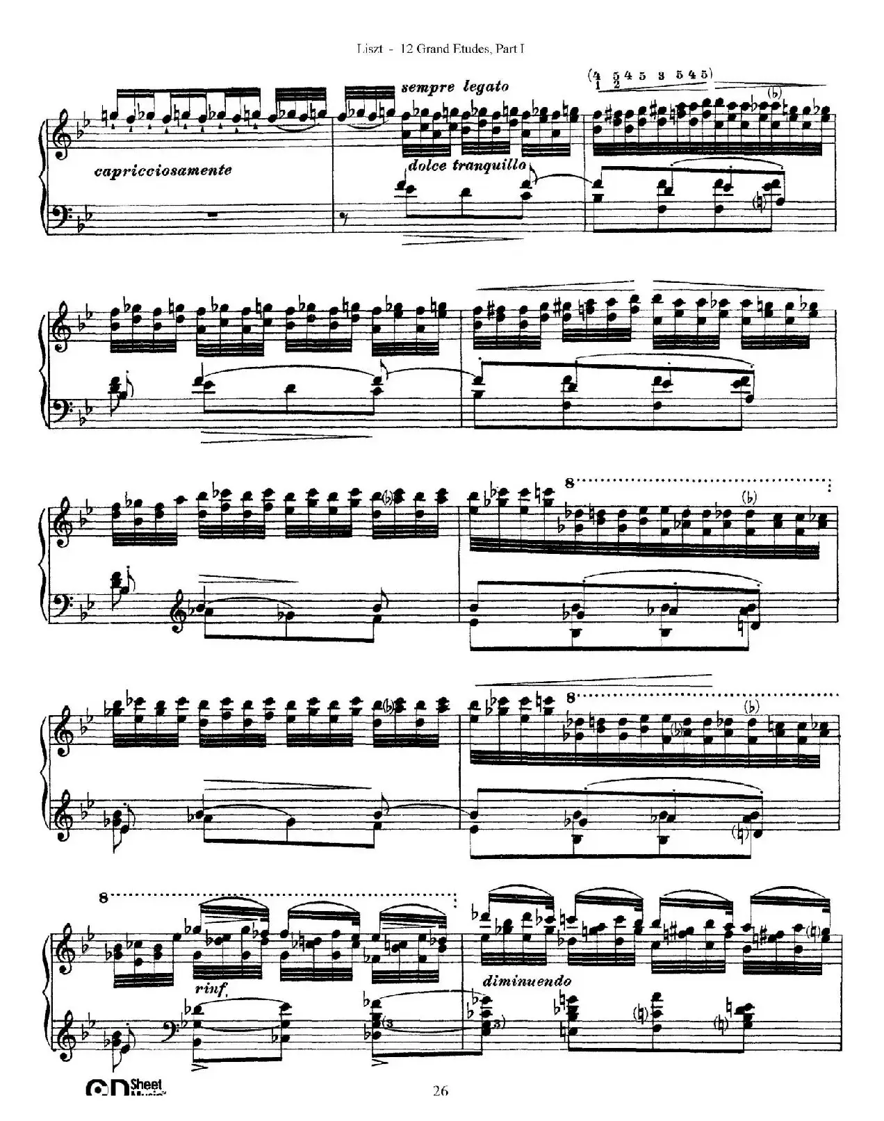 12 Grand Etudes S.137（12首华丽的练习曲·5）