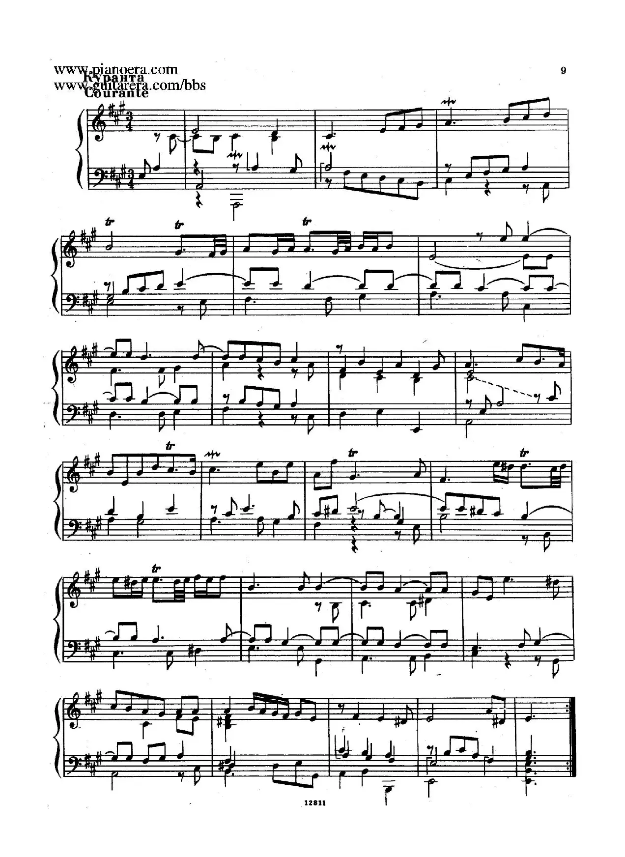 Suite No.1 in A Major HWV 426（A大调第一组曲）