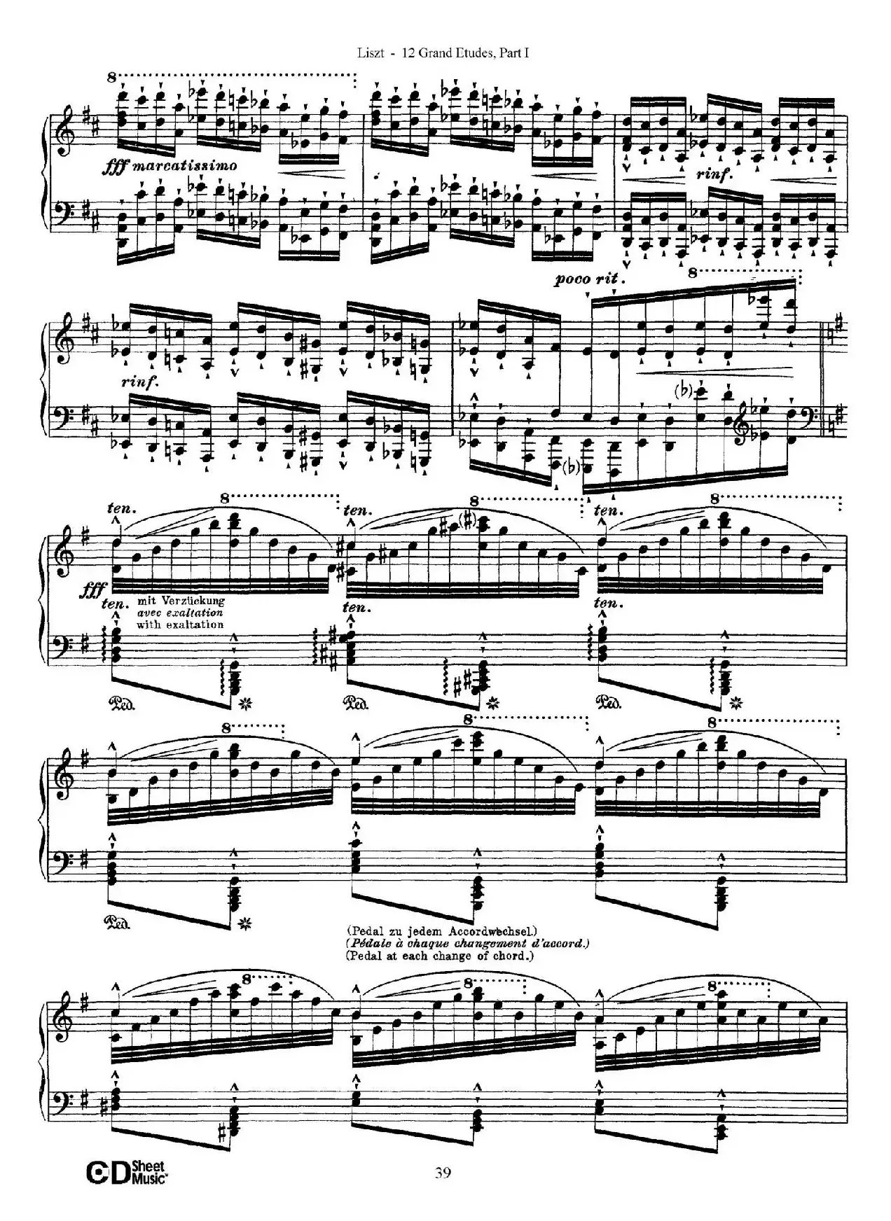 12 Grand Etudes S.137（12首华丽的练习曲·6）